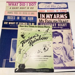 Vintage 1940s Sheet Music Mixed Lot of 50 Disney WWII Era Musicals Solos Rare