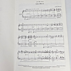 John Rutter Gloria Vocal Score SATB Brass Organ Oxford Music Book 1976 Vtg