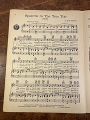 Sparrow In The Tree Top Bob Merrill Guy Mitchell Santly Joy Sheet Music 1951