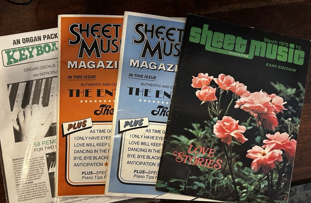 Vintage 70&rsquo;S and 80’s LOT of 35 Sheet Music Magazines