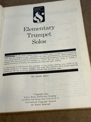 1942 Elementary Trumpet Solos Sheet Music Book – Everybody’s Favorite Series 32