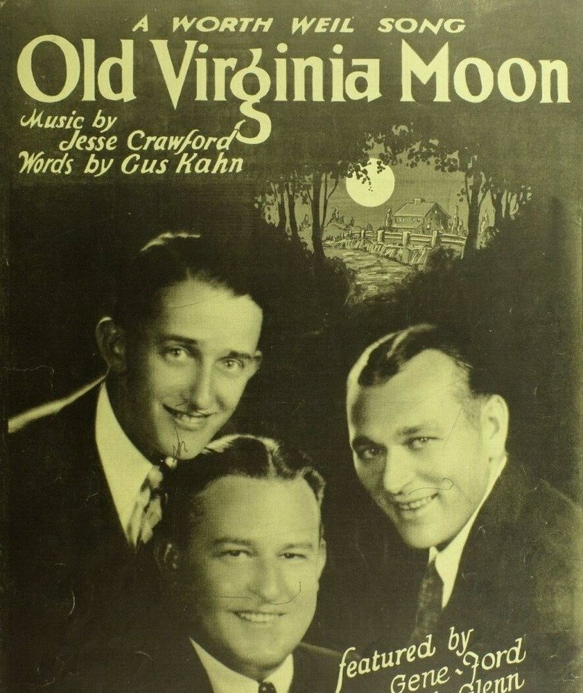 1924 Old Virginia Moon Gene, Ford, Glenn Vintage Sheet Music M40