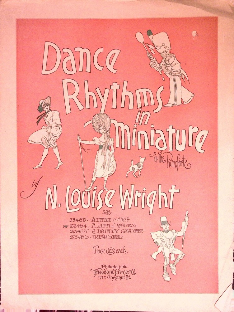 Dance Rhythms In Miniature, N. Louise Wright, 1927 Vintage Sheet Music