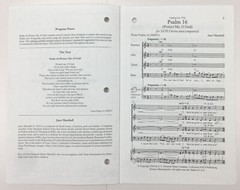 Psalm 16 Protect Me O God SATB Chorus Unaccompanied Sheet Music by Jane Marshall