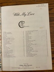 With My Love All Organ Song Book Words Chords Music Robbins Music Corporation