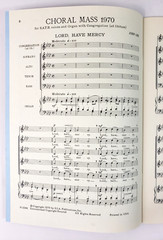 Choral Mass John Lee Choral Sheet Music SATB Organ Congregation 1970