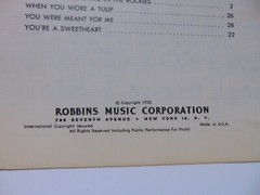 Jimmy Dean Song Favorites 1958 Robbins Music Corporation