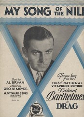 My Song of the Nile 1929 Antique Sheet Music Drag Richard Barthelmess M. Witmark