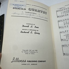Male Quartet, Ives & Gerig, 1952 Paperback. Lillenas Publishing Company