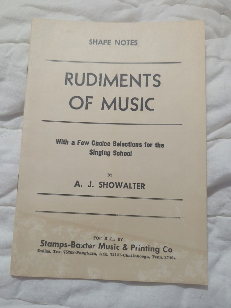 5×7 A.J. showater Rudiments Of Music