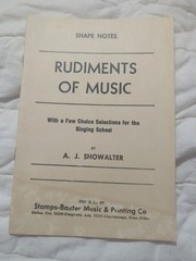 5×7 A.J. showater Rudiments Of Music