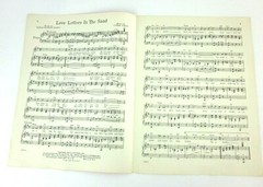 Love Letters In The Sand Sheet Music 1931 Bourne Co. Red Cover Standard Edition