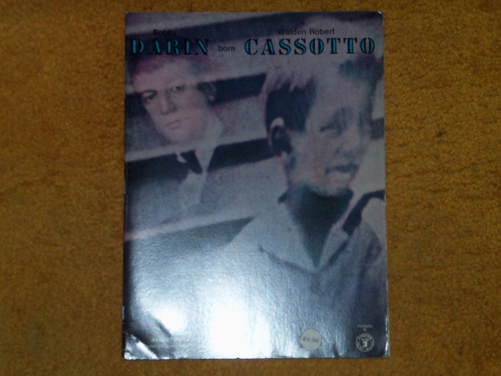 BOBBY DARIN songbook Born Walden Robert Cassotto 1968 32 pages-NO PIX (VG shape)