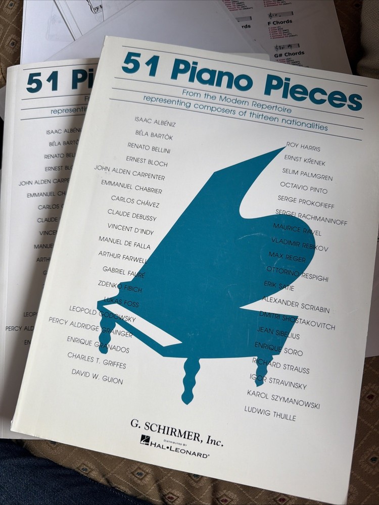 52 piano pieces:From The Modern Repertoire Representing Composers Of 13 National