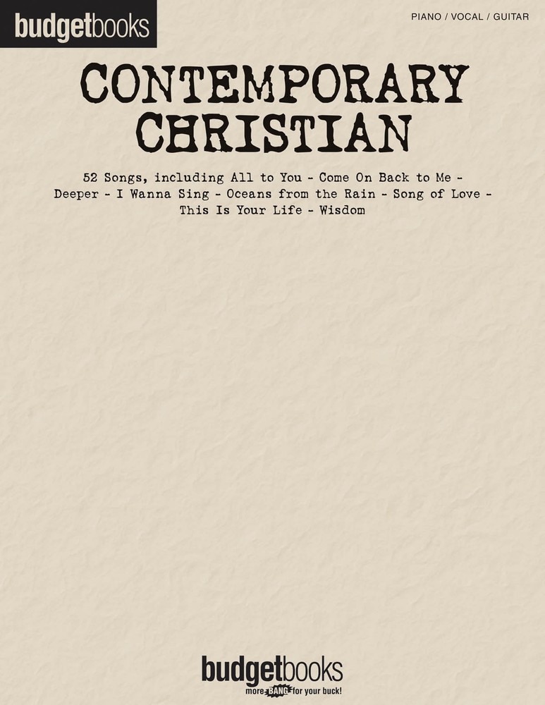 Contemporary Christian for Piano Vocal Sheet Music Guitar Chords 52 Songs Book