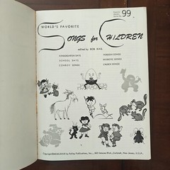 Vintage 1977 World&rsquo;s Favorite Series « Songs for Children » Sheet Music Book