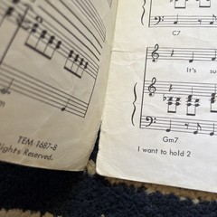 Beatles – I Want To Hold Your Hand sheet music Northern Songs 1963 vocals chords