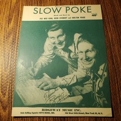 Slow Poke Sheet Music Pee Wee King Redd Stewart Chilton Price Ridgeway
