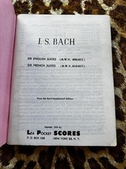 J.S. Bach: Six English And French Suites. Pocket Score. 1950 Ed