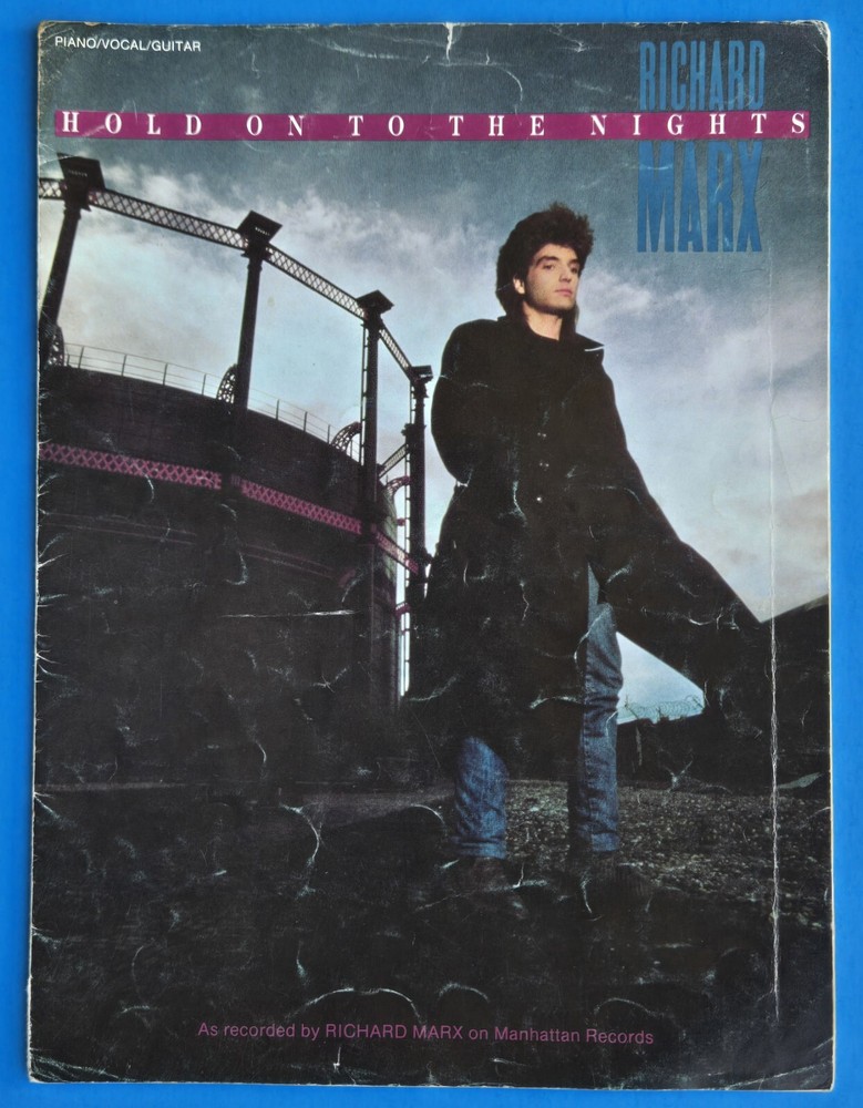 Richard Marx Hold On To The Nights Piano Vocal Guitar 1987 Sheet Music US SELLER