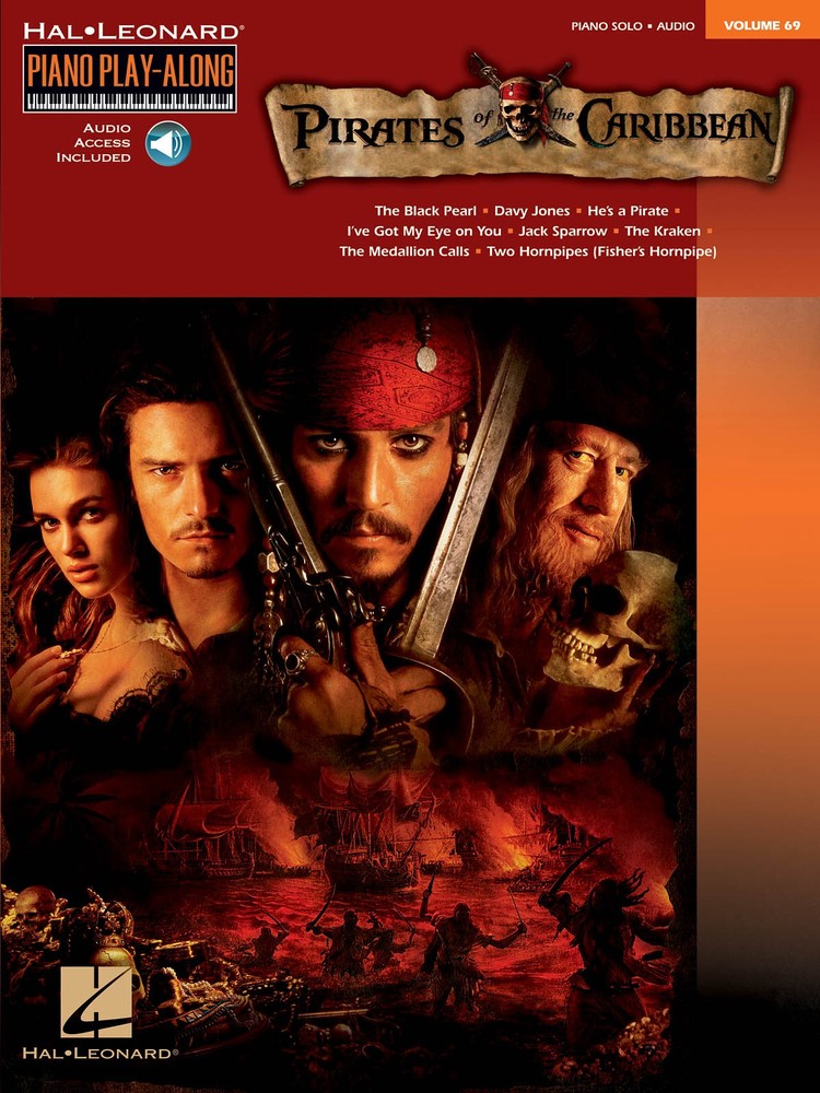 Pirates of the Caribbean Piano Play-Along Vol 69 Sheet Music Book Online Audio