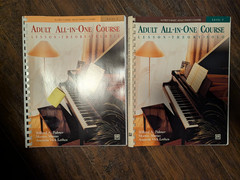 Alfred&rsquo;s Basic Adult All-in-One Course, Book 1 and Book 3 – Very Good