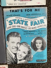 Lot of 7 Vintage Sheet Music Score Show Tunes 40&rsquo;s 50&rsquo;s 60&rsquo;s State Fair Carousel