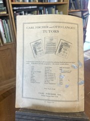 1941 otto langeys double bass 4 strings tutors sheet music sheet Revised