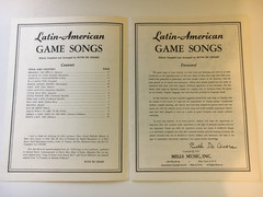 Vtg. c1959 book of Latin American Game Songs Mills – Sheet Music Ruth De Cesare