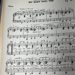 My Baby Said Yes by Walters & Robin 1945 Leeds Sheet Music Piano Guitar Drums