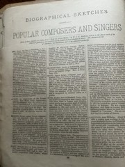 The SONG FOLIO For Standard Vocal Music with Piano or Organ 1883
