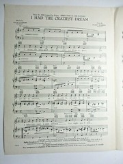 Twentieth Century-Fox I Had The Craziest Dream Sheet Music Song Book Note Paper