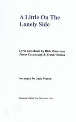 A Little On The Lonely Side, Vintage Band Arrangement, 1944