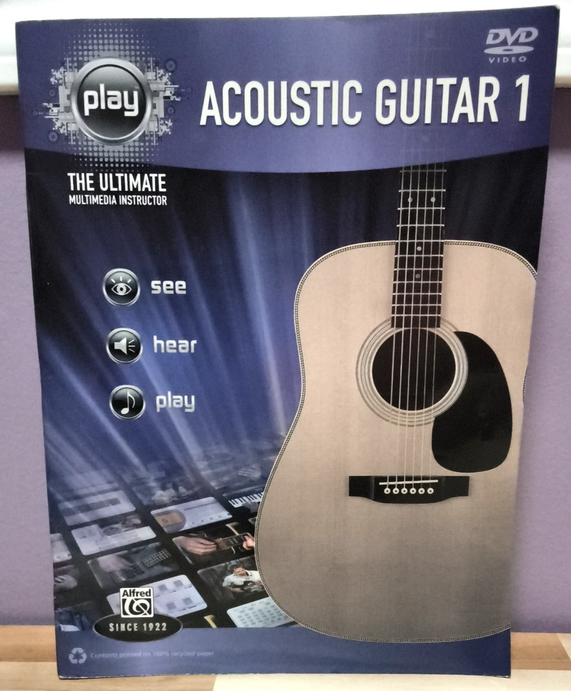 Acoustic Guitar 1 ~ See/Hear/Play ~ Alfred Instructional Songbook W/ DVD