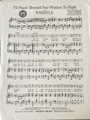 1922 I&rsquo;LL STAND BENEATH YOUR WINDOW… & WHISTLE Sheet Music GEORGIE PRICE Spice