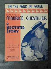 Maurice Chevalier Sheet Music In The Park In Paree 1933 Louise 1929