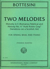 TWO MELODIES-ROMANZA PATETICA/VARIATIONS ON SCOTTISH AIR-STRING BASS/PIANO BOOK
