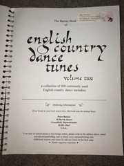 Lot of 2 Barnes English Country Dance Tunes Vol 1 & 2 Song Book Piano Guitar