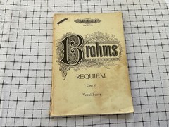 Brahms Requiem vocal score in english peters edition No 3672