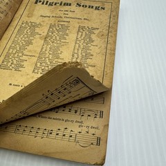 1941 Pilgrim Songs Lot of 2 Stamps-Baxter Music Printing Co. Vintage Songbooks