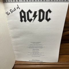 The Best of AC/DC Guitar Tablature Edition Book – 1990 Excellent Condition