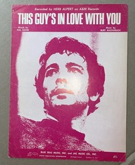 This Guy&rsquo;s in Love With You Vintage 1968 Sheet Music Burt Bacharach Hal David M9