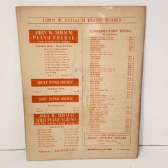 Vintage 1946 John W Schaum Adult Piano Course Book 1 Music Instruction Book