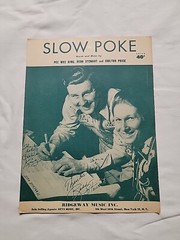 Slow Poke Sheet Music Redd Stewart 1951 Vocals Pee Wee King Chilton Price