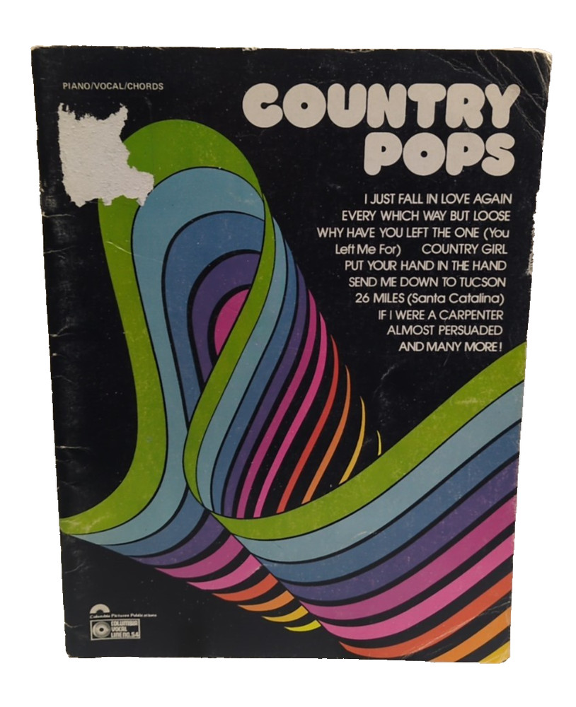 Country Pops Sheet Music Song Book Piano Vocals Guitar 70s M2