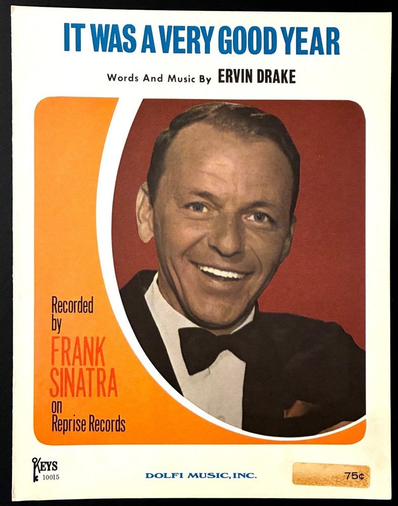 1965 FRANK SINATRA « IT WAS A VERY GOOD YEAR » SHEET MUSIC – POP CLASSIC
