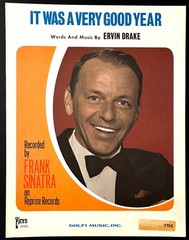 1965 FRANK SINATRA « IT WAS A VERY GOOD YEAR » SHEET MUSIC – POP CLASSIC