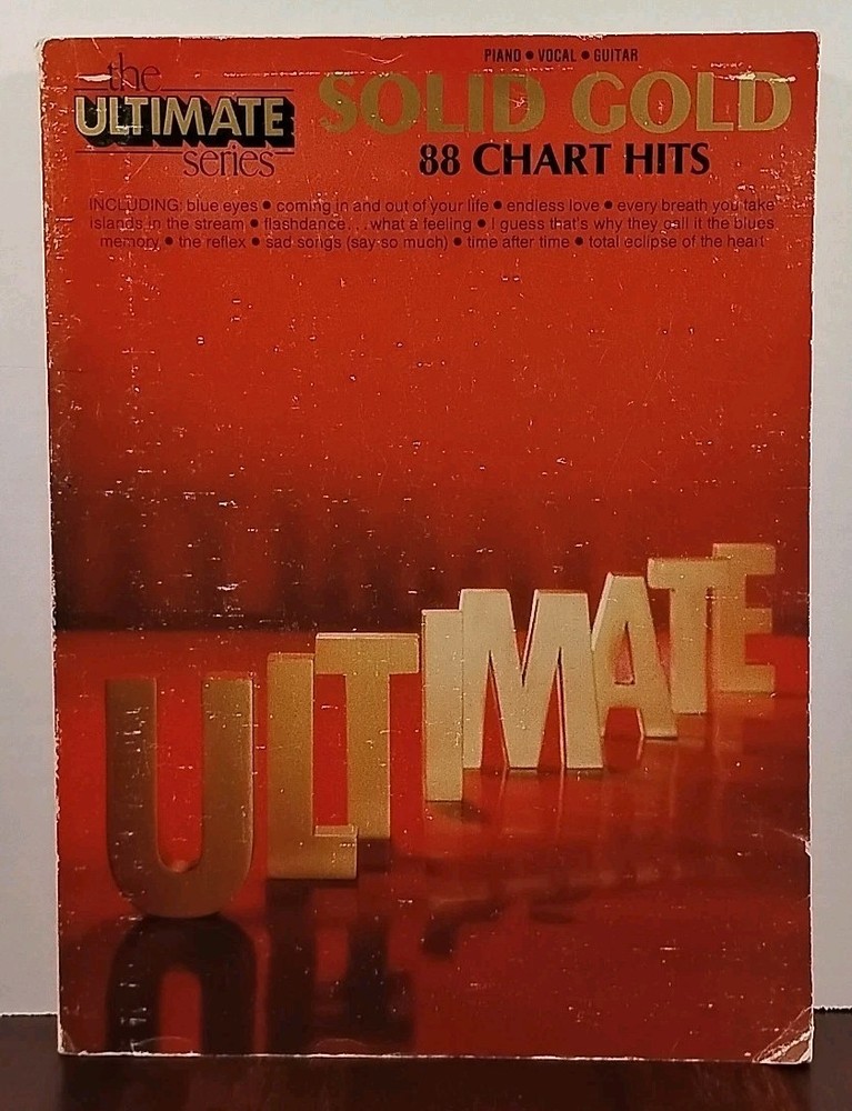 Solid Gold : 88 Chart Hits – Ultimate Series – Piano Vocal Guitar – 1984 – PB