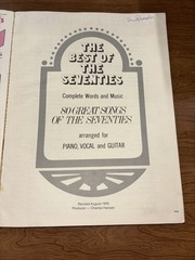 The Best of the Seventies 80 Great Songs 1976 Piano Vocal Guitar Lyrics Songbook