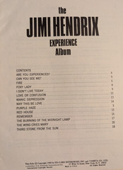 Jimi Hendrix Experience Album Song Book 1968 Sea Lark Guitar Fast Shipping